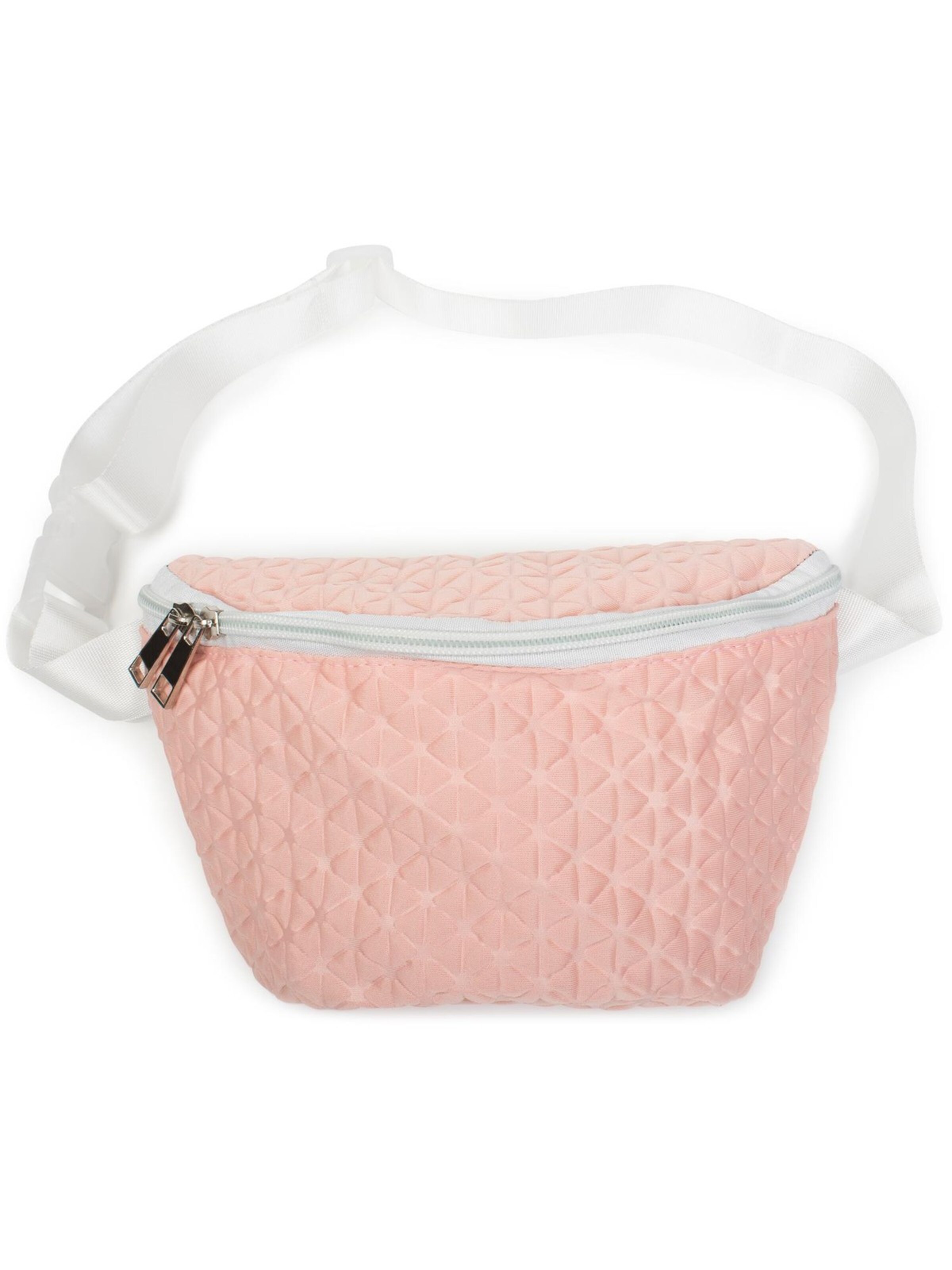 styleBREAKER Gürteltasche 'Bauchtasche geometrische Prägung, Gürteltasche'‌‌‌ in Pink: Vorderseite