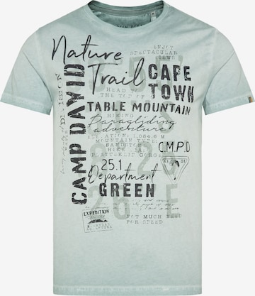 CAMP DAVID Póló 'Paragliding' - zöld: elől
