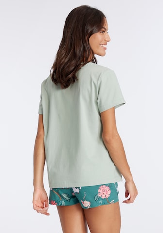 LASCANA Short Pajama Set in Green