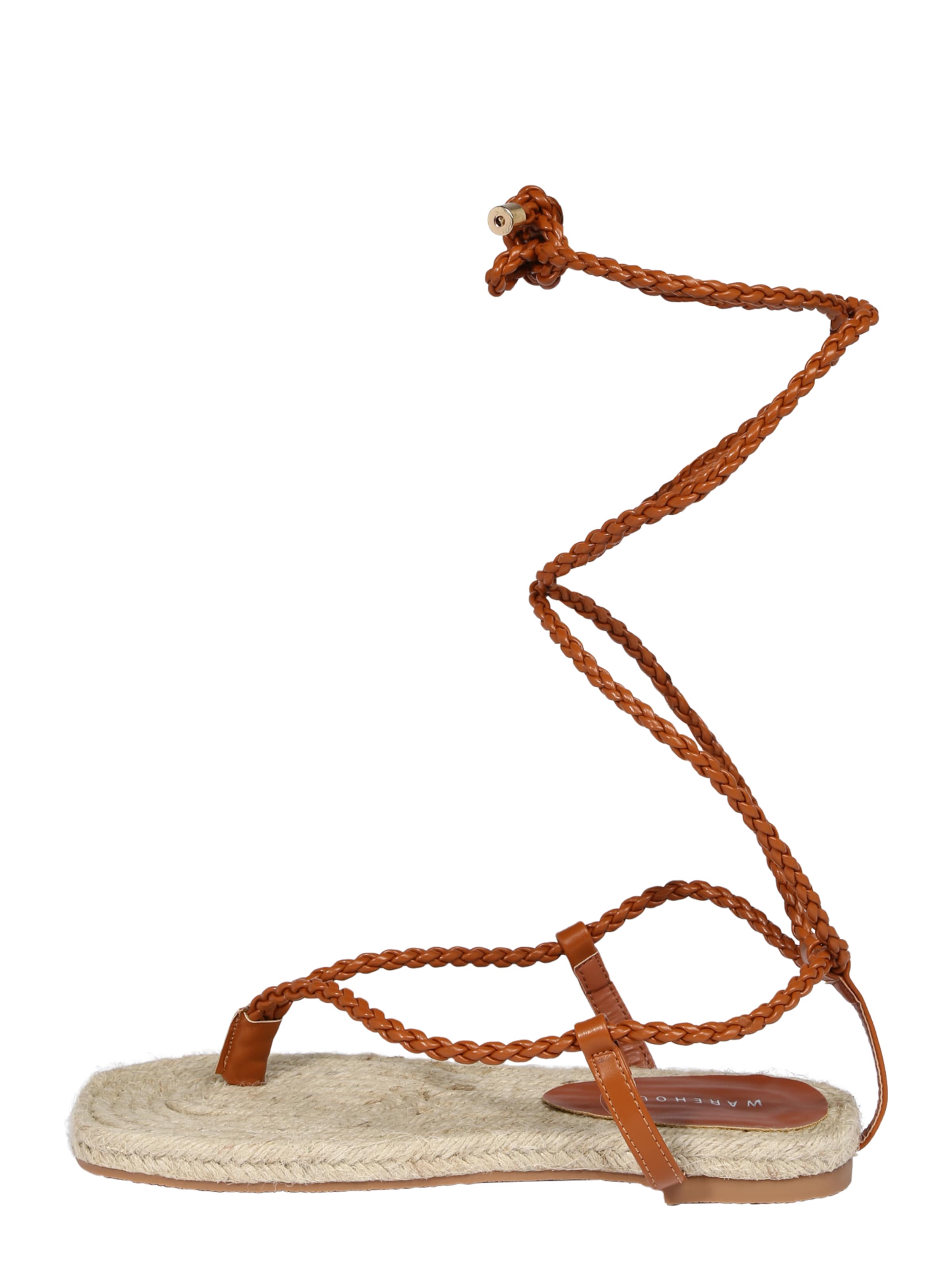 Warehouse T-bar sandals in Beige