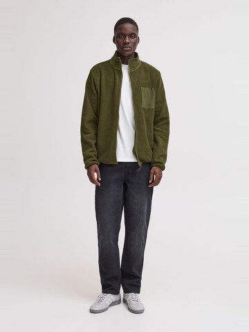 BLEND - Chaqueta polar ' BHBROOKS Sweatshirt zipp thru ' en verde