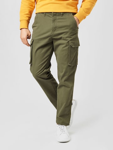 Coupe slim Pantalon SELECTED HOMME en vert : devant