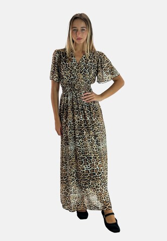 Elara Jurk in Bruin: voorkant