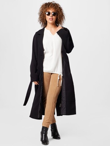 SAMOON Between-Seasons Coat in Black