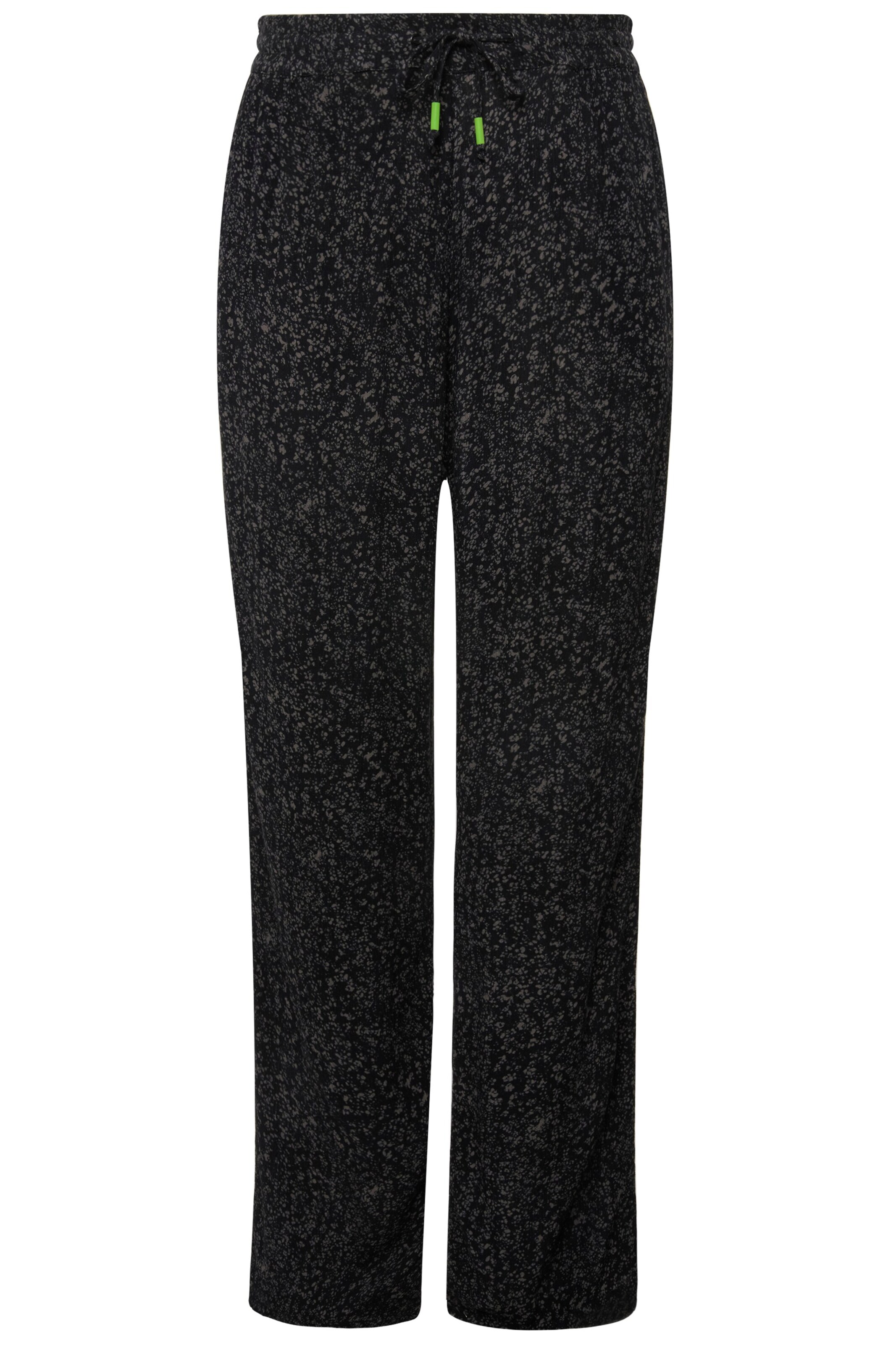 Ulla Popken Wide leg Trousers in Black: front