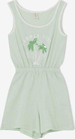 DeFacto Dungarees in Green: front