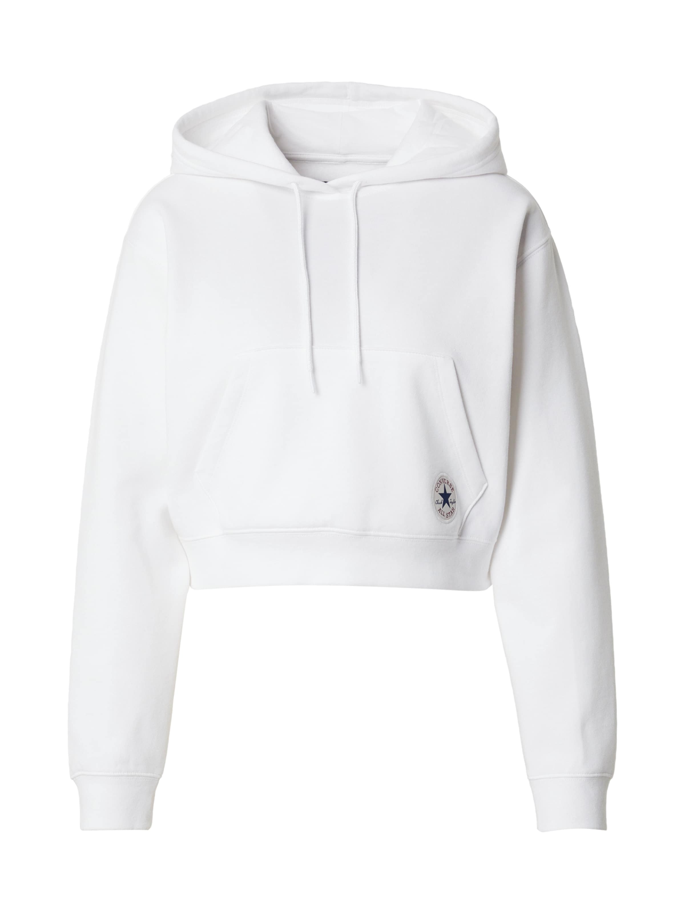 CONVERSE Μπλούζα φούτερ 'CHUCK' σε λευκό: μπροστά