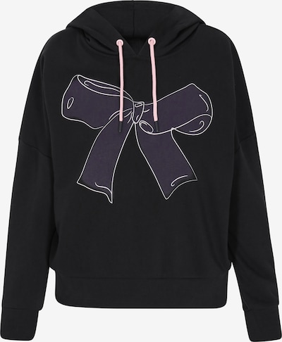 MYMO Sweatshirt 'Back to School' in XS in dunkellila / rosa / schwarz, Produktansicht