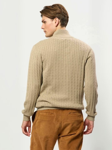 U.S. POLO ASSN. Neulepaita ' UMRomeo Half-zip ' värissä beige