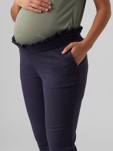 MAMALICIOUS Tapered Broek 'Lif' in Blauw