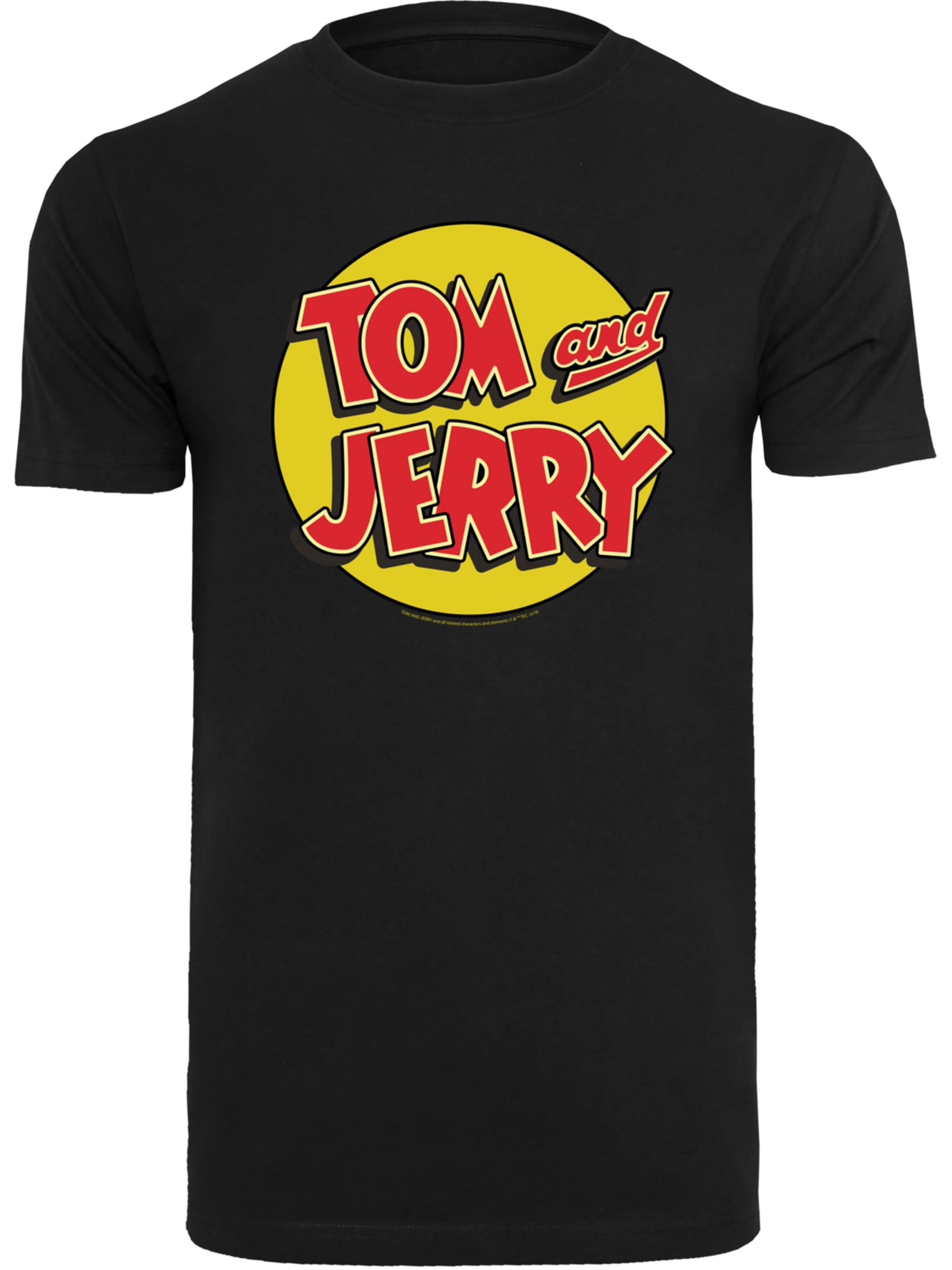 T-Shirt 'Tom And Jerry' F4NT4STIC en noir : devant