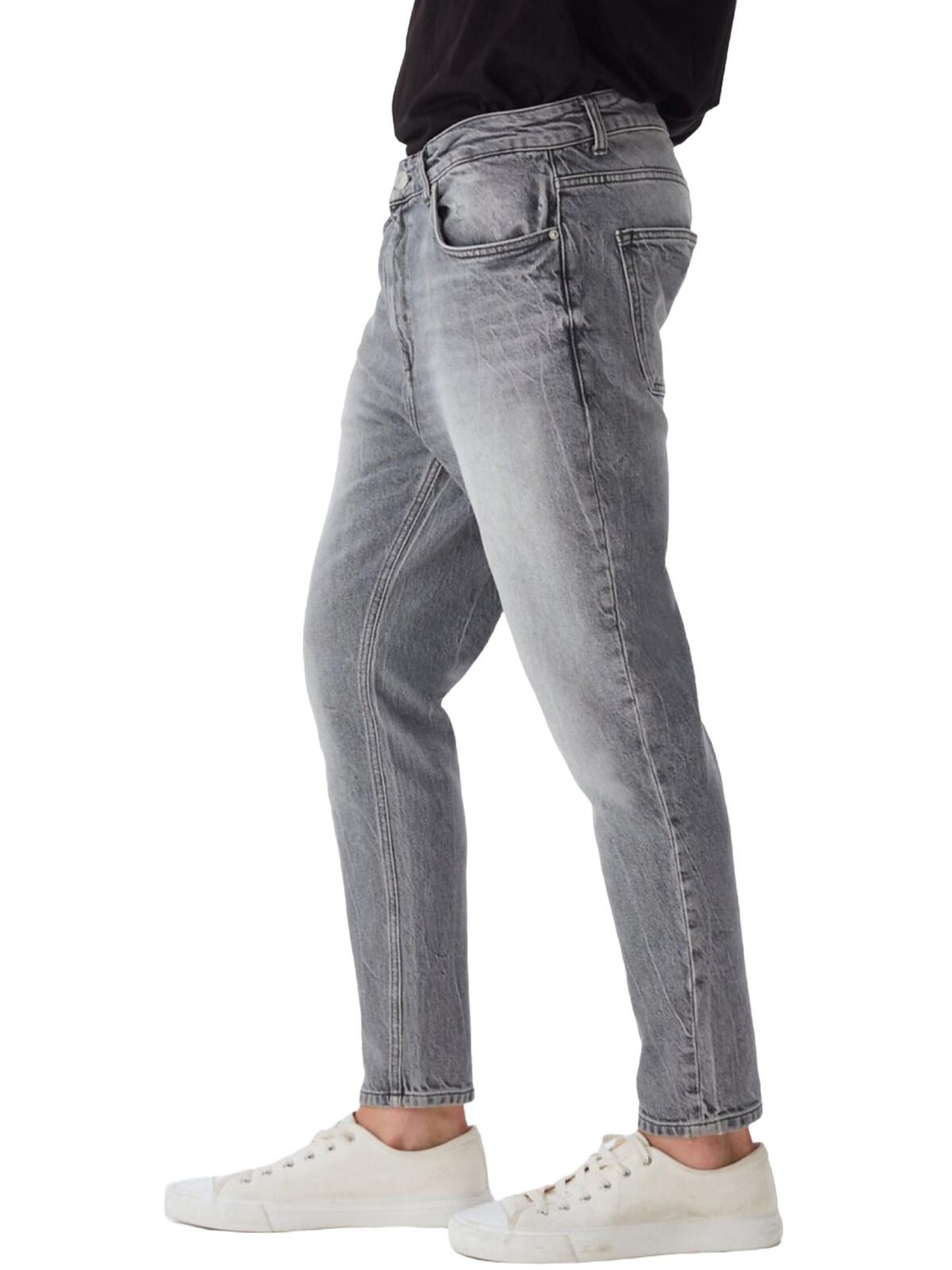 LTB Jeans - Tapered Vaquero 'LTB Jeans Herren Alessio Tapered Slim Mid Waist Jeanshose' en gris