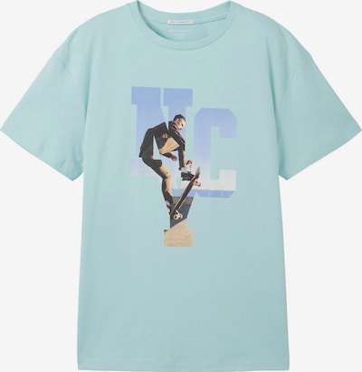TOM TAILOR Shirt in de kleur Beige / Turquoise / Lichtblauw / Bruin, Productweergave