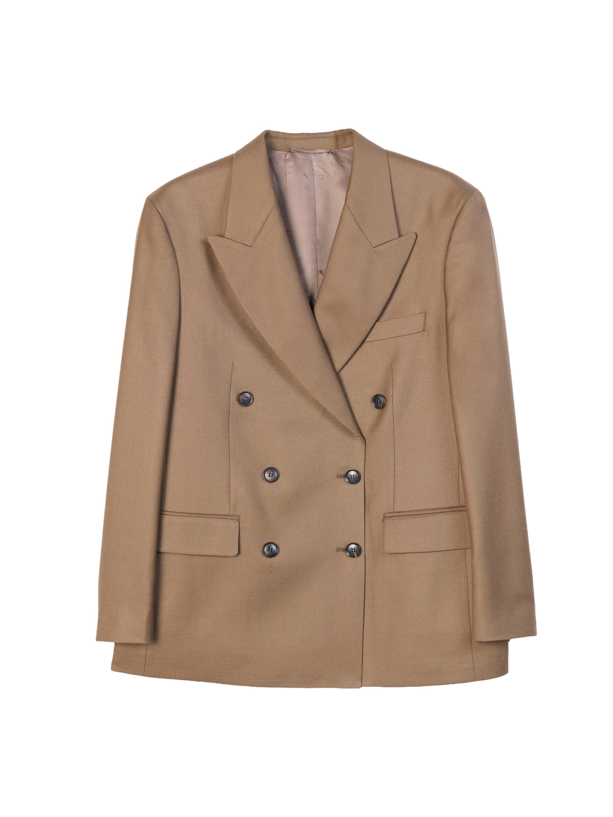 Blazer 'Double-Breasted Cashmere Suit Blazer' GOBI Cashmere en marron : devant