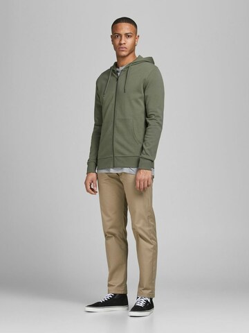 JACK & JONES Кофта на молнии в Зеленый