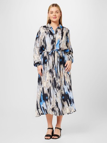 KAFFE CURVE Shirt dress 'Olivia' in Blue: front