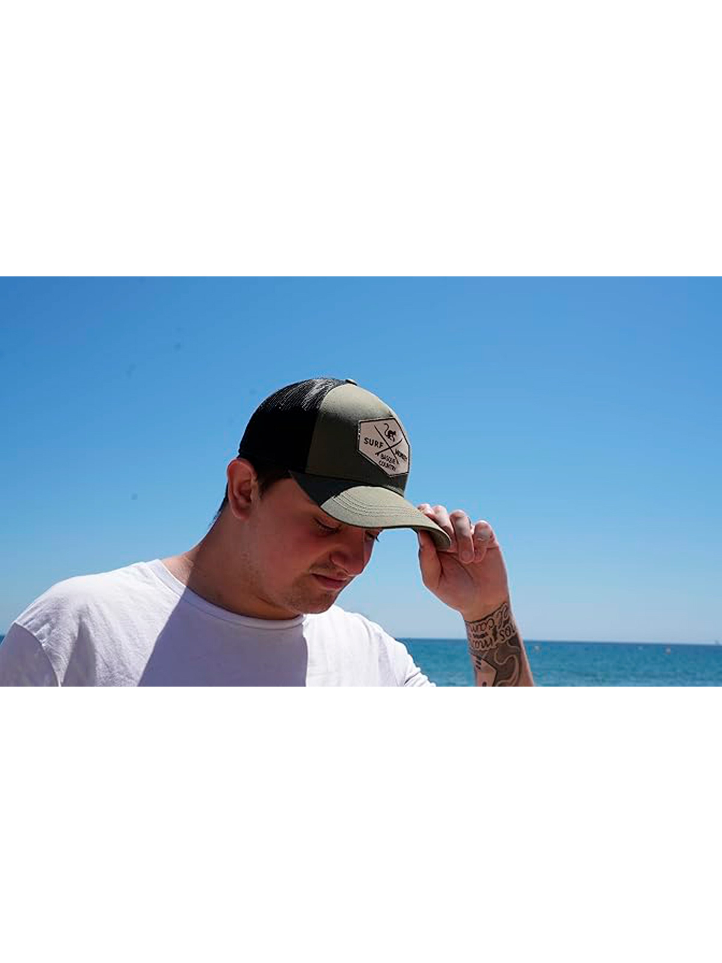 Surf Monkey Athletic Cap in Green