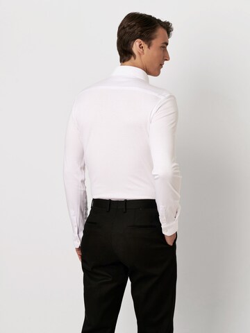 DESOTO Slim Fit Jerseyhemd in Weiß