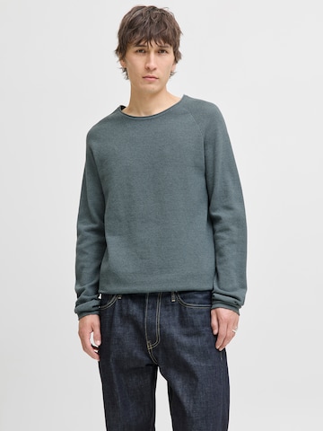 JACK & JONES Regular fit Sweater 'JJEHILL' in Blue: front