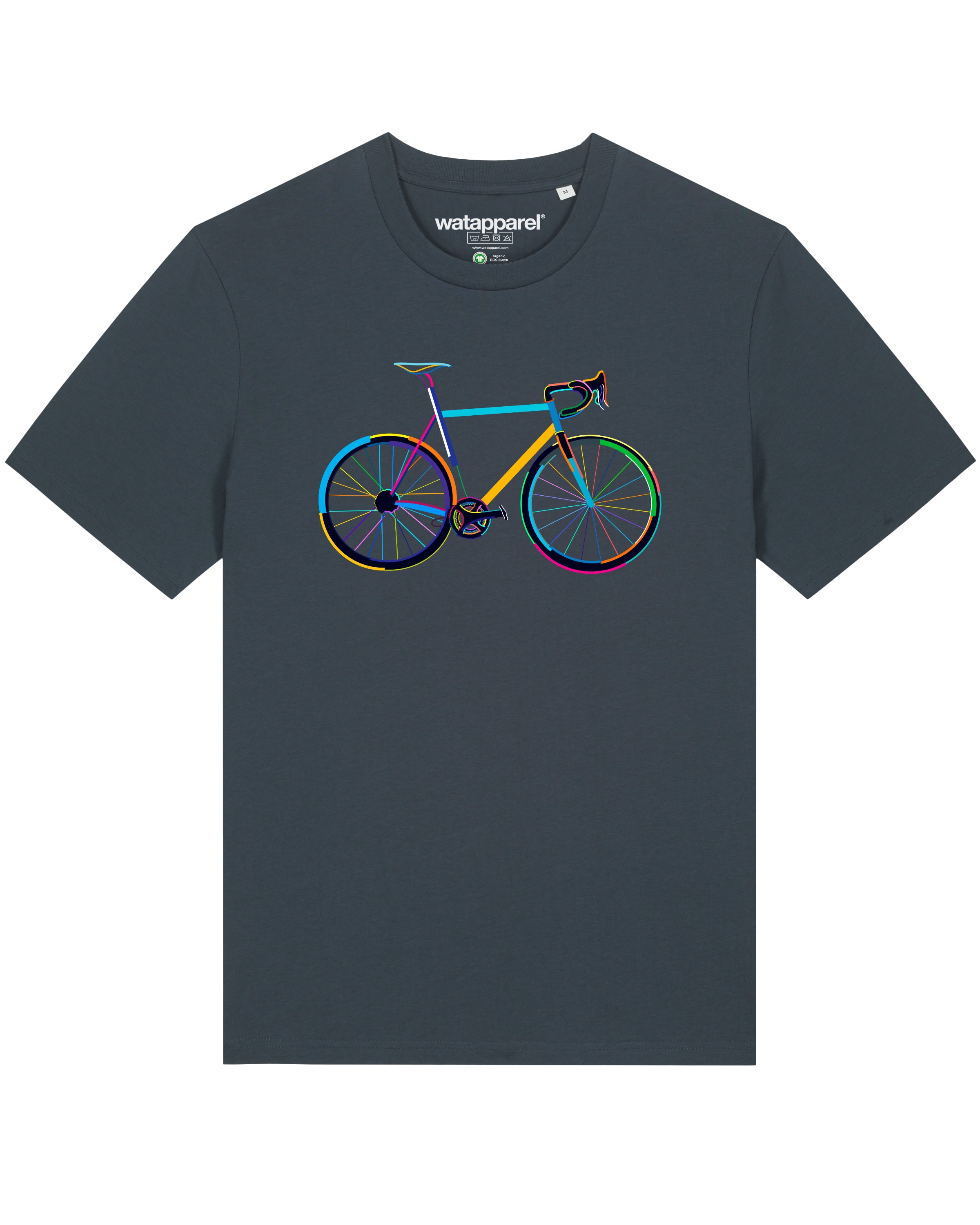 Maglietta 'Fahrrad by night' di Watapparel in grigio: frontale