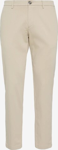 Pantalon chino Boggi Milano en beige : devant