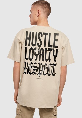 T-Shirt 'Hustle Loyalty Respect' 2Y Studios en beige : devant