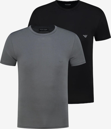 Emporio Armani Shirt 'Underwear 2-Pack T-Shirts' in Black: front