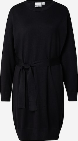 ICHI Трикотажное платье 'IHLULS' в Черный: спереди