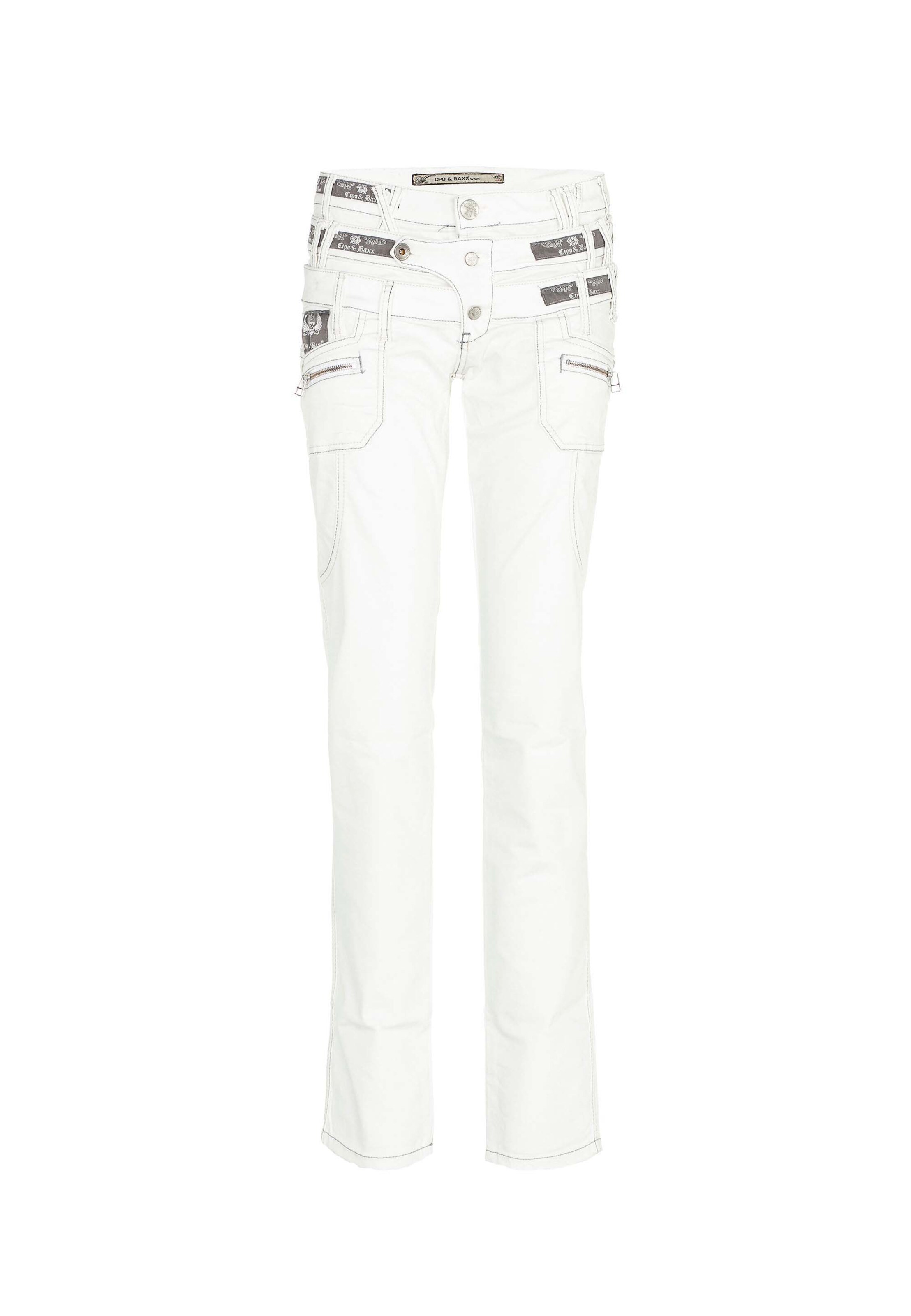 CIPO & BAXX Slimfit Jeans 'Lightning' in Weiß: Vorderseite