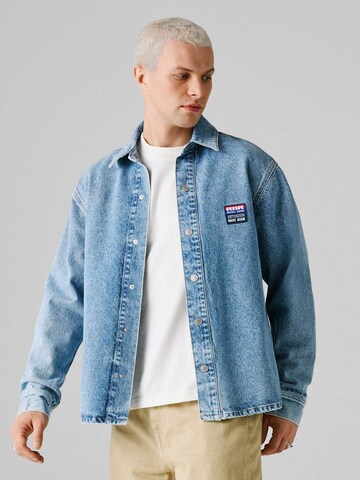 Red Bull Racing x Pepe Jeans Regular fit Button Up Shirt in Blue