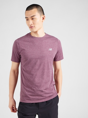 Maglia funzionale 'Essentials' di new balance in lilla: frontale