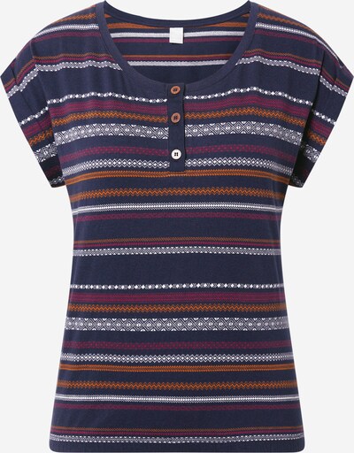 Iriedaily T-Shirt 'Caipini' in navy / mischfarben / orange / weiß, Produktansicht