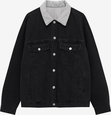 Geacă de primăvară-toamnă de la Pull&Bear pe negru: față