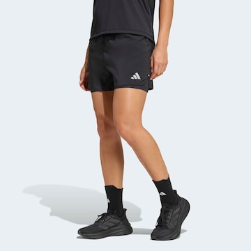 ADIDAS PERFORMANCE Regular Workout Pants in Black: front