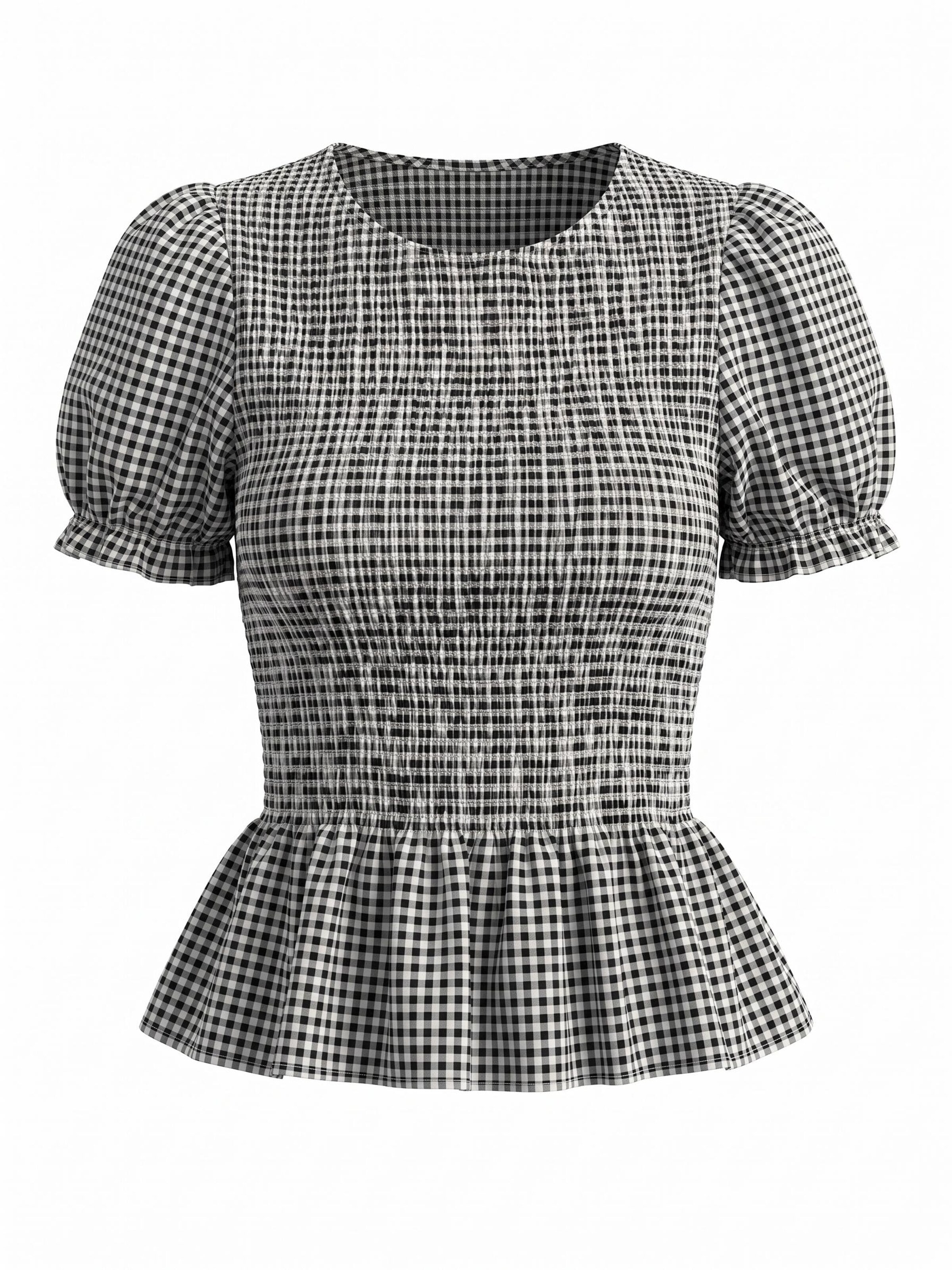 Cupshe Shirt 'Short Sleeve' in Black: front