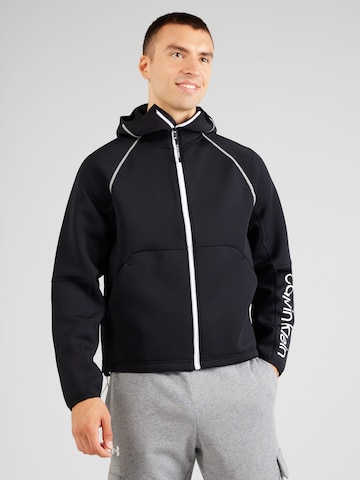 Veste de survêtement Calvin Klein Sport en noir : devant