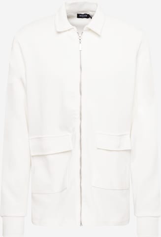 BURTON MENSWEAR LONDON Ζακέτα φούτερ σε λευκό: μπροστά