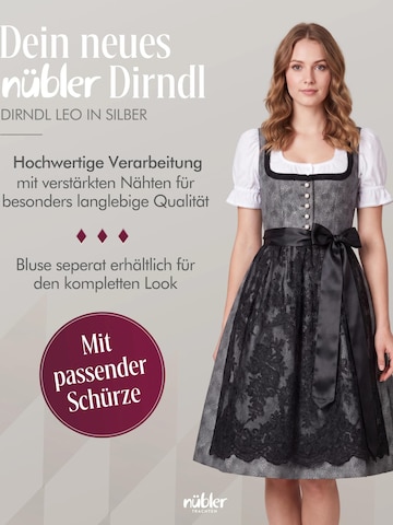 Trachtenhof Nübler Dirndl 'Midi Dirndl Leo' in Silver