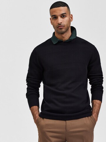 SELECTED HOMME Sweater 'Maine' in Black