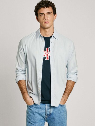 Pepe Jeans Regular fit Overhemd 'Mallon' in Blauw: voorkant