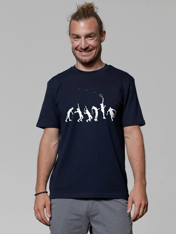T-Shirt 'Tennis Evolution' Watapparel en bleu : devant