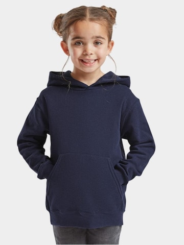 Felpa 'Hoodie for kids' di FRUIT OF THE LOOM in blu: frontale