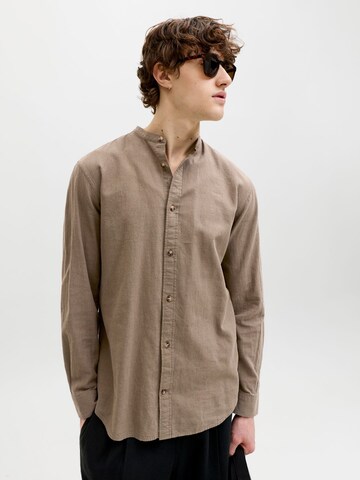 JACK & JONES Regular fit Overhemd 'JJESummer' in Bruin