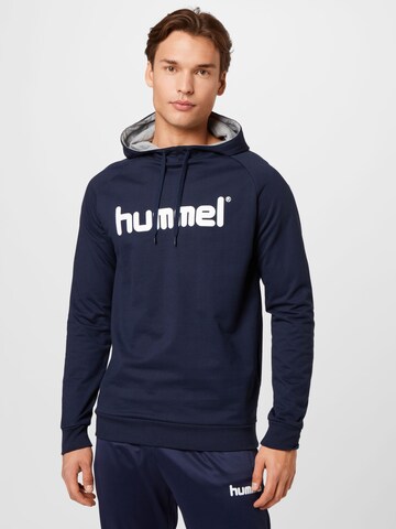 Hummel Sportovní mikina – modrá: přední strana
