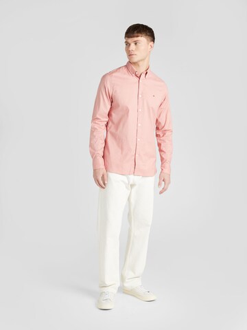 TOMMY HILFIGER Slim fit Overhemd 'FLEX' in Roze