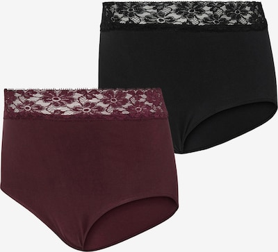 MAMALICIOUS Hipster gaćice 'MLHeal' u purpurna / crna, Pregled proizvoda