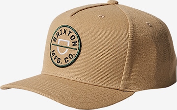 Cappello da baseball di Brixton in beige: frontale