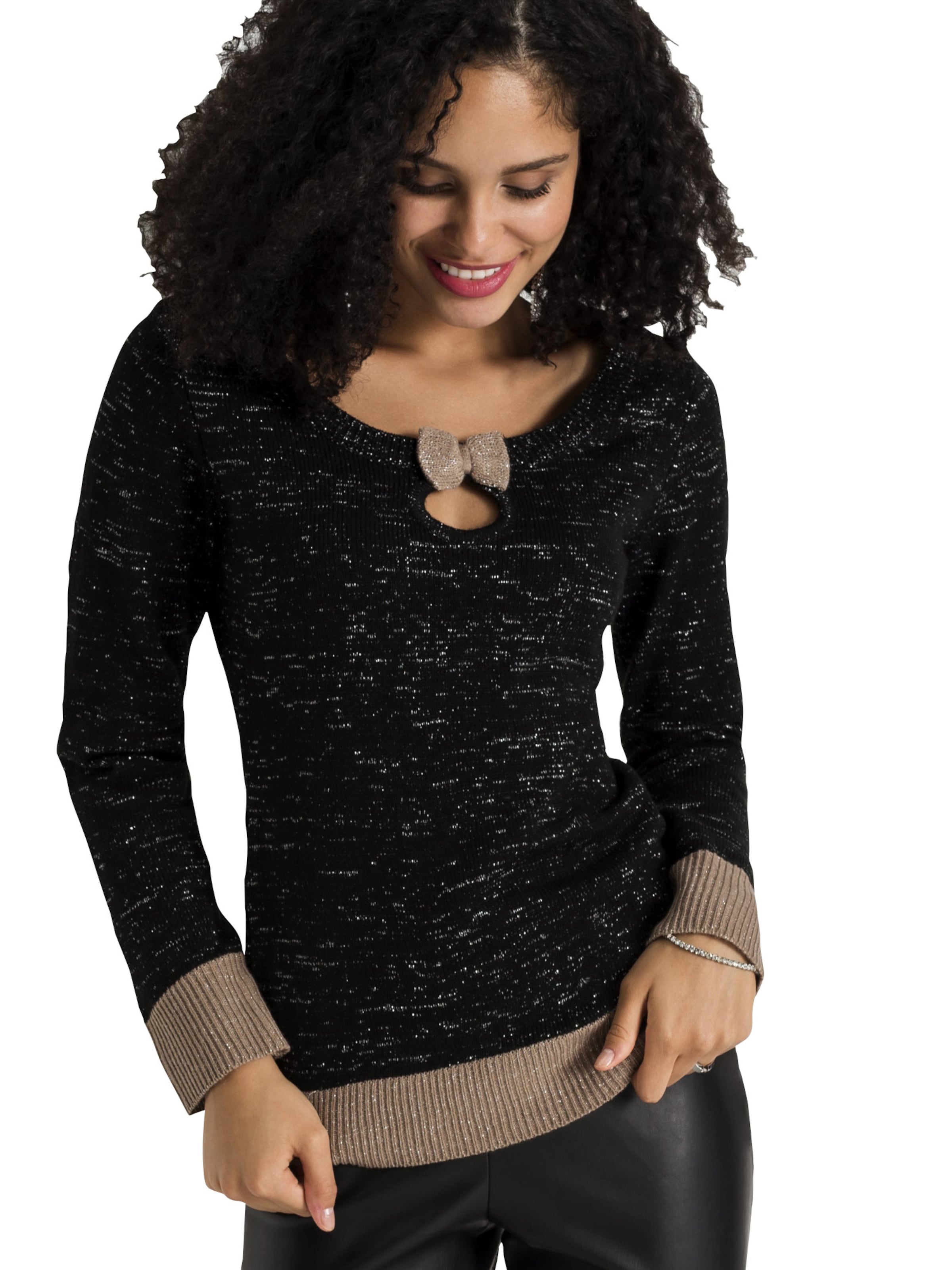 Pullover di bonprix in nero: frontale