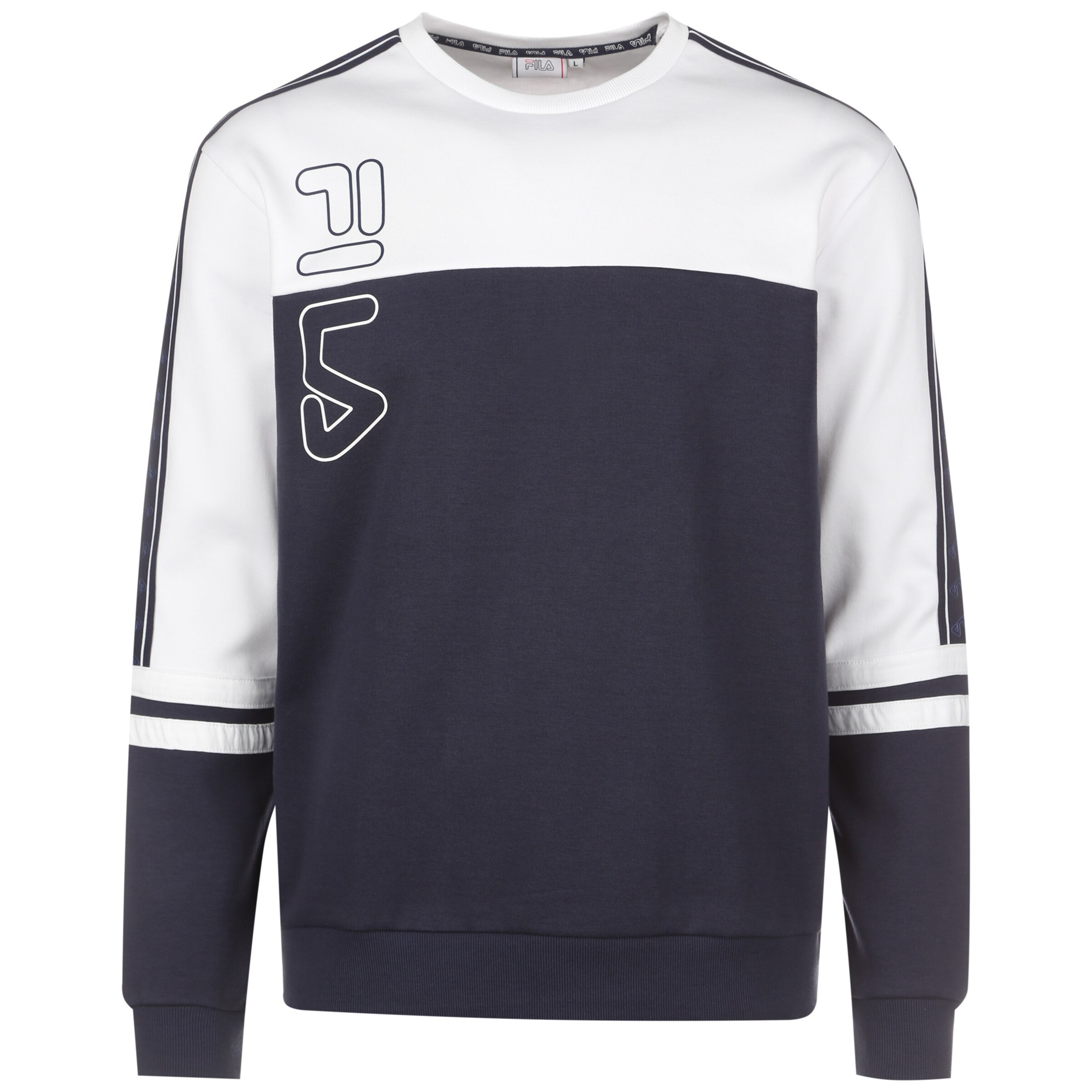 Männer Sportbekleidung FILA Sweatshirt in Dunkelblau, Weiß - WO52277 Männer Sportbekleidung FILA Sweatshirt in Dunkelblau, Weiß - WO52277