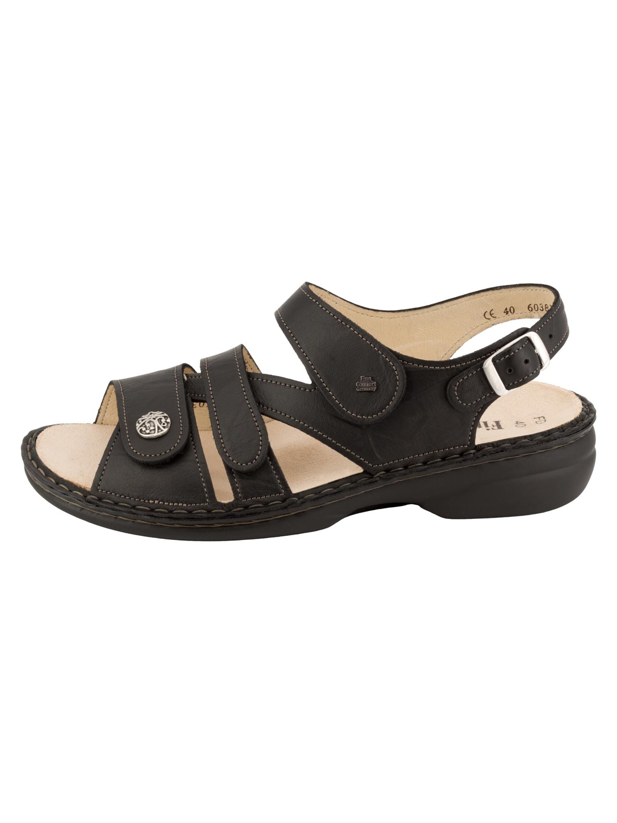 Finn Comfort Sandals 'Gomera' in Black: front
